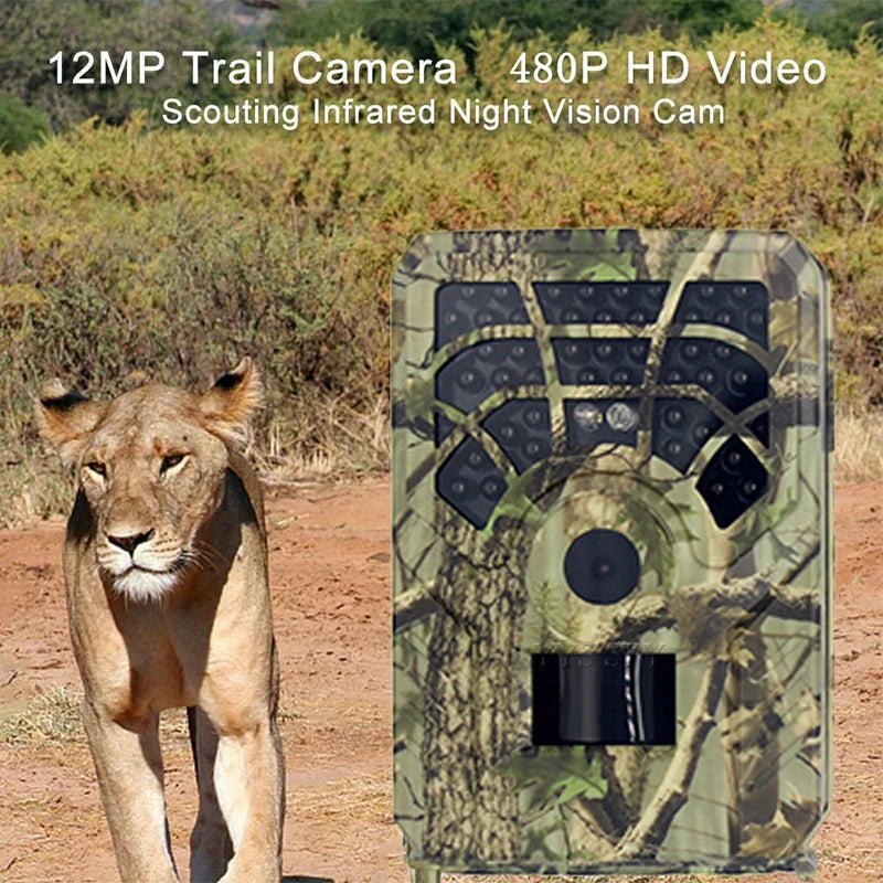 12MP Wildlife Trail Camera Photo Traps Night Vision Camara Caza Wildgame Outdoor Safety Surveillance Anti Spy Hunting Kamera