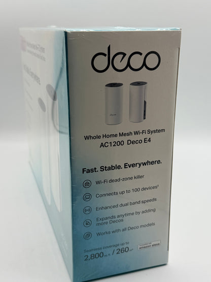 TP-Link Deco M4 (2-pack) Systèmes WiFi Mesh performant - Contrôle parental - Ports Ethernet Gigabit - Couverture WiFi jusqu'à 260m2 - Compatible avec Amazon Alexa et IFTTT