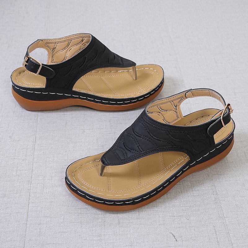 Sandales "Infinity-Wedge" – Tongs Compensées Minimalistes & Confort Absolu