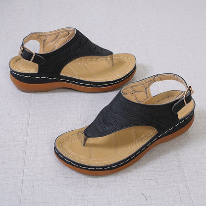 Sandales "Infinity-Wedge" – Tongs Compensées Minimalistes & Confort Absolu