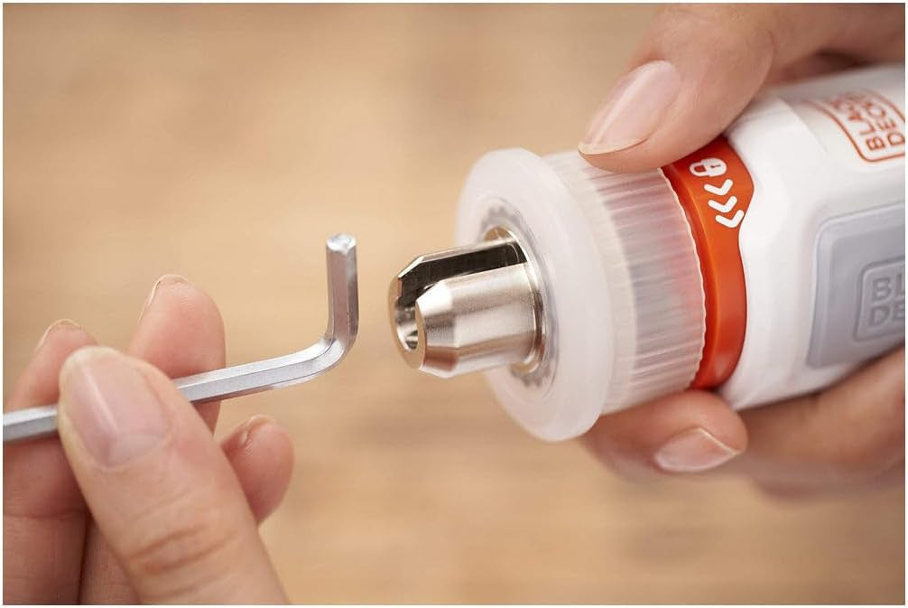 BLACK+DECKER Tournevis Electrique Universel HEXDRIVER - Visseuse Sans Fil 5,5 Nm Compatible avec Vis, Douilles et Clés Allen - Fonction Vissage/Dévissage - Spécial Meubles en Kit