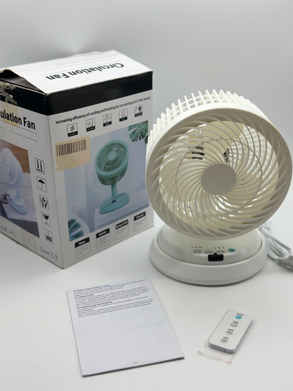 Ventilateur Silencieux avec Télécommande, 4 Vitesses Minuterie 7h Turbo Ventilateur à Circulation