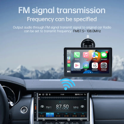 Autoradio écran multimédia Sans Fil Portable 7 Pouces Carplay androïde auto Radio Écran Tactile neuf