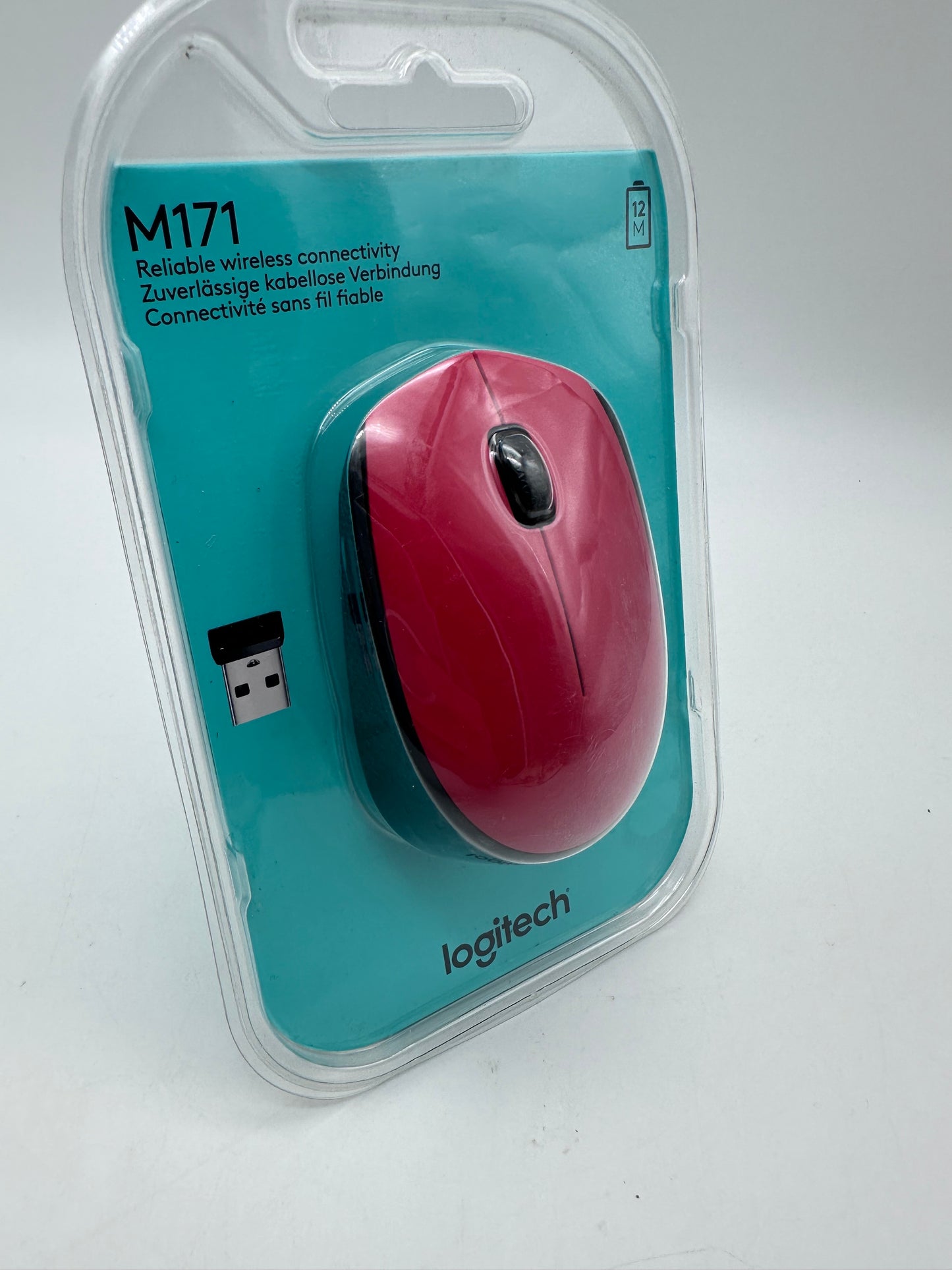 Logitech Mini souris optique sans fil M187, rouge