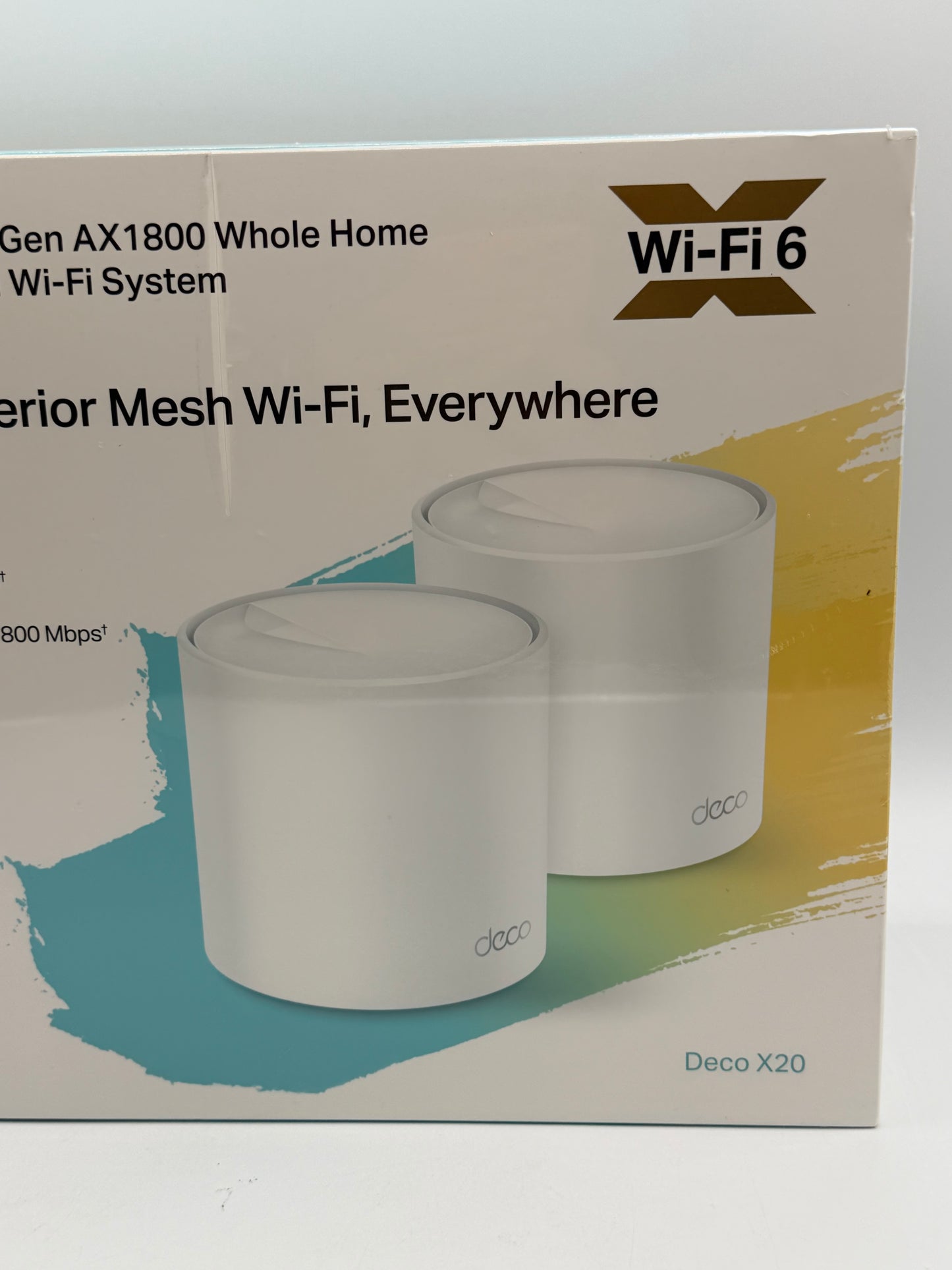 TP-Link Deco WiFi 6 Mesh AX 5400Mbps Deco X60(2-Pack) V3.2, Système WiFi 6 pour Toute la Maison, Couverture de 490㎡, Installation Facile, Contrôle Parental, Compatible avec Toutes Les Box Fibre