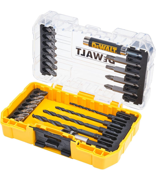 DeWalt DT70708-QZ Coffret Toughcase Coffret 25 Pièces - Embouts de Vissage et Forets Métal - Pour Perceuse-Visseuse Argent