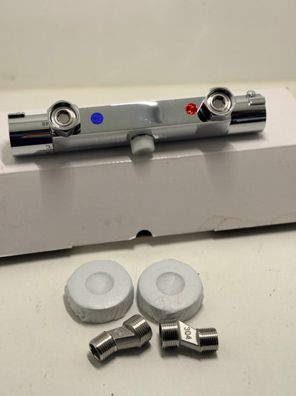 MORADO Mitigeur Thermostatique,Mitigeur de Douche Thermostatique, Robinet Baignoire avec Contrôle de Température Constant, Laiton Finition Chrome