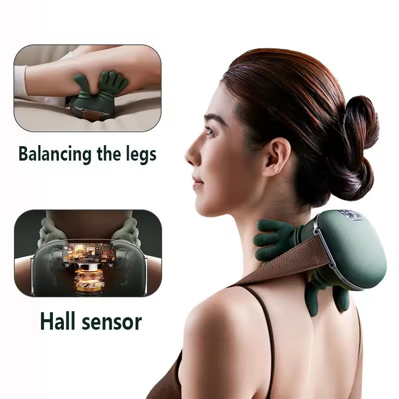 Masseur Cervical "Mains de Soie" – Technologie de Pétrissage 4D & Thermothérapie