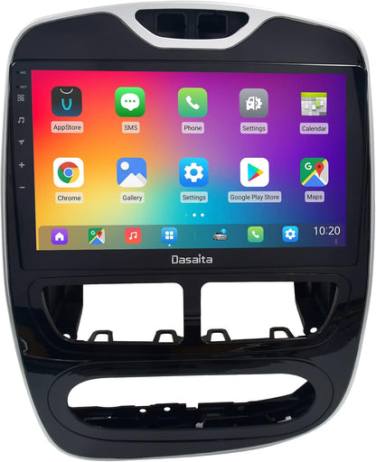 Dasaita Carradio Récepteur stéréo de Voiture Android 10 1 Din avec écran pour Renault Clio IV 4 RS 2012-2016 Audio avec écran tactile HD 1280 * 720 9 "Carplay Android Auto Bluetooth DSP GPS