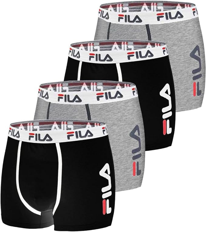 FILA Caleçon Boxeur (Lot de 4) Homme neuf