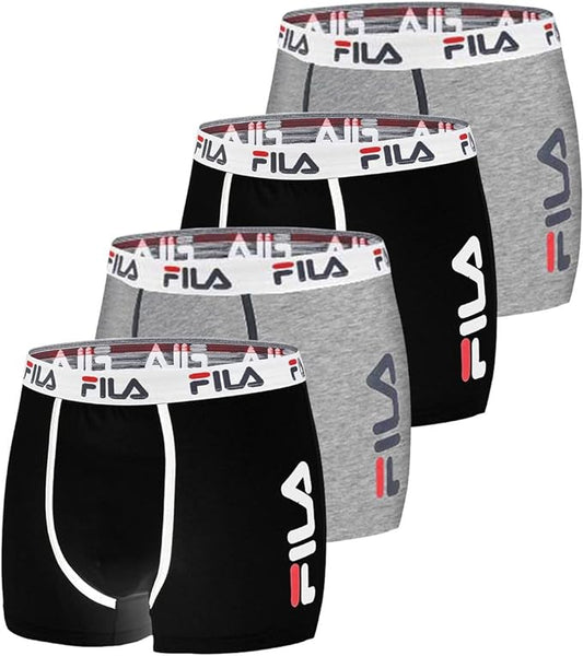 FILA Caleçon Boxeur (Lot de 4) Homme neuf