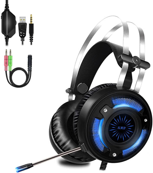 Casque Gaming PS5 PS4, Xbox One avec Micro, PC avec Anti Bruit Stéréo Basse neuf