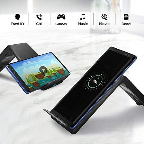 Spigen Chargeur Rapide sans Fil Stand, Certifie Qi 10W, IP Technology, Compatible avec Smartphone Chargement Qi pour iPhone 5W, Galaxy 10W