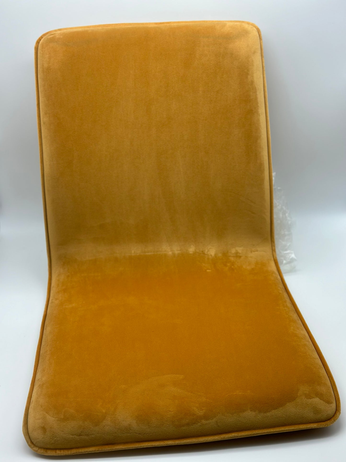 Chaise de salle à manger salon scandinave Lot de 2 en velours jaune pieds en métal, Homy Casa