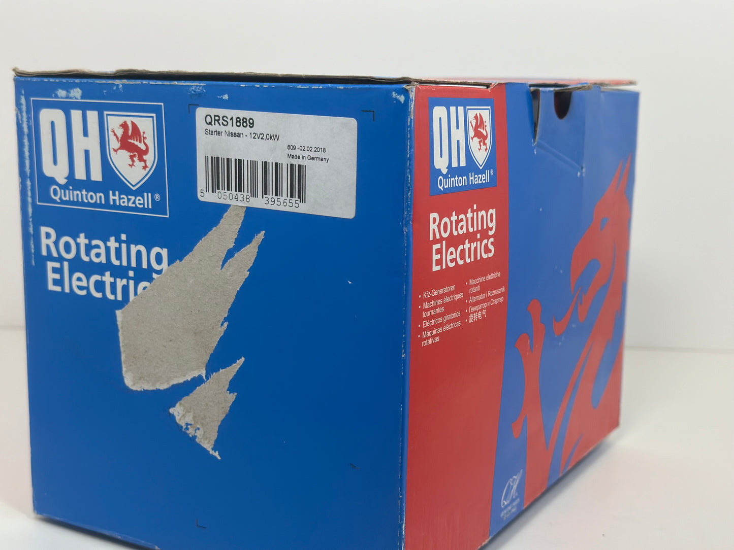 QUINTON HAZELL QRS1889 Démarreur pour NISSAN LAUREL, PATROL
12V, 2kW, Nbr. dents: 9, li 60
Réf.: QRS1889
EAN: 5050438395655