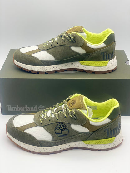 TIMBERLAND Baskets Field Trekker LF Low Hiker Light Taupe Suede With Purple