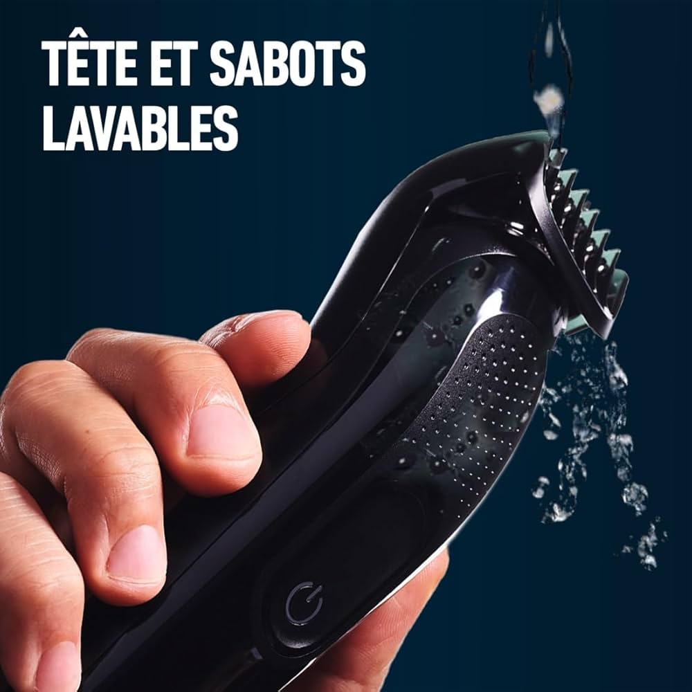 Gillette King C Tondeuse Electrique Pour Hommes, Sans Fil Avec Lames Affûtées Inusables, Tête Lavable, Coffret Avec 4 Sabots Différents Pour Rasage De La Barbe De 3 Jours, Courte, Moyenne Et Longue