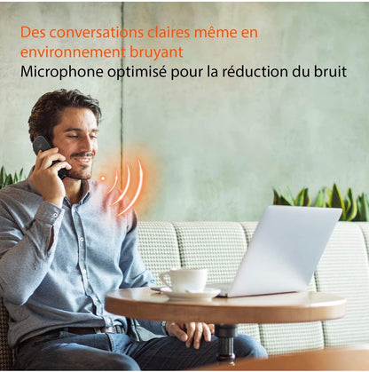 Gigaset ION – Haut parleur compact avec mode combiné – Enceinte pour conférence Son HD - Plug & Play - USB-C - Compatible Teams, Zoom et autres softphones Windows, Linux, MacOS, Anthracite