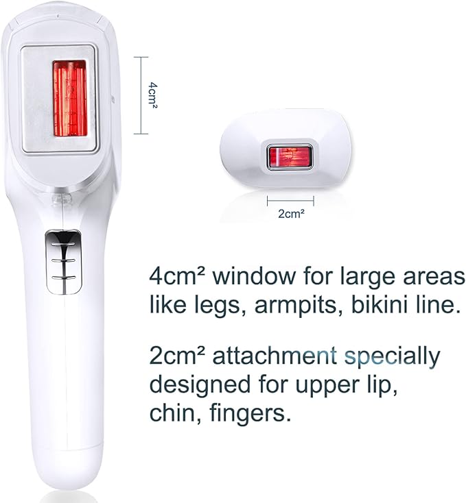Épilateur Lumière Pulsée IPL Dépilation - Glace Refroidissement Sans Douleur & 1 Accessoire de Précision & 500000 Flashs pour Visage, Corps, le Maillot et les Aisselles, Laser Appareil Epilation