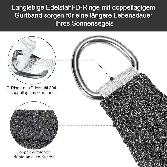 Voile d'Ombrage HDPE Rectangulaire 3x4M Rayons UV Résistante neuf