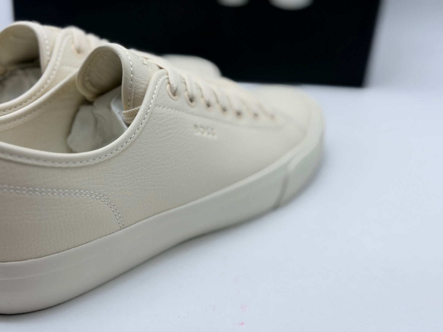 BOSS Hommes Aiden Tenn Baskets Basses en Similicuir grainé