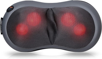 SNAILAX Masseur Shiatsu pour Cou et dos avec Fonction de Chaleur Pétrissage Massage oreiller pour Soulagement des Douleurs Musculaires Cou Dos Nuque Cuisse Epaule Bureau Domicile Voiture SL618