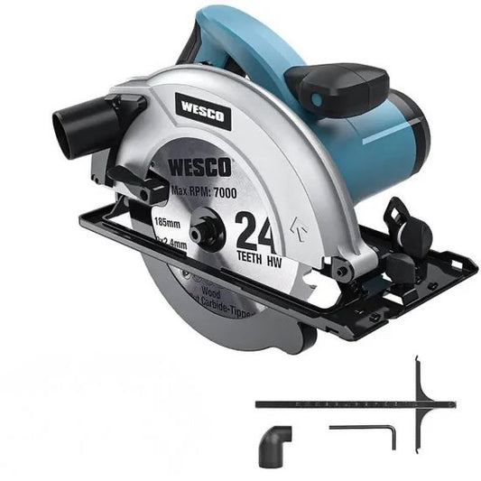 Scie Circulaire 1400W, Lames 24 (185mm), WESCO WS3441.2
