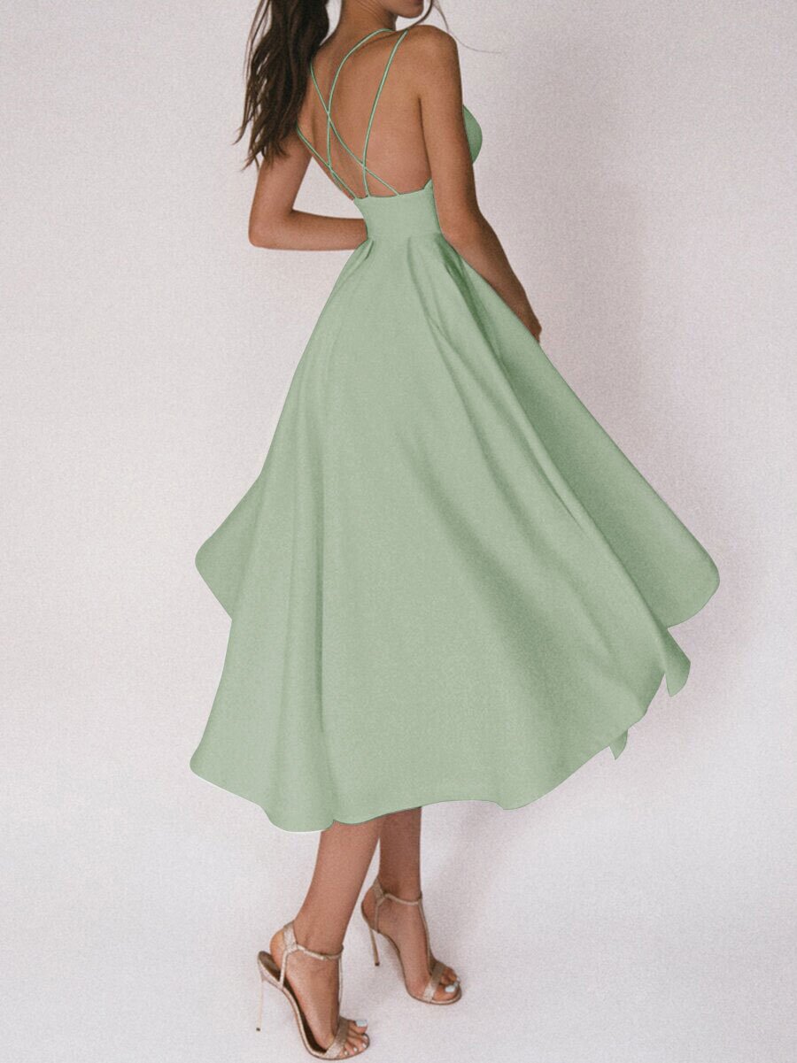 Robe Maxi "Aura-Summer" – Coupe Évasée, Décolleté en V & Dos Nu