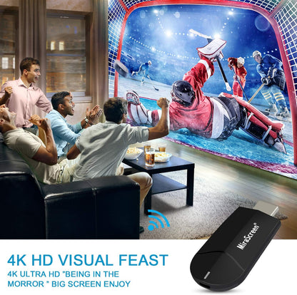 Miracast AirPlay DLNA Écran WiFi 2,4 G + 5 G sans Fil 4K HDMI Adaptateur Mini Appareil de Miroir Support Miracast AirPlay DLNA pour Smartphones Android/PC/MacBook sur Moniteur TV/projecteur
