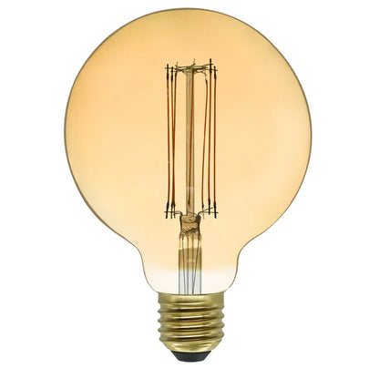 Ampoule led filament carbone, globe 125mm, E27, 45W, blanc très chaud, LEXMAN