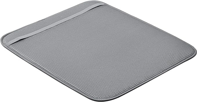 Tapis d'égouttoir - 41 x 46 cm - Gris anthracite, lot de 2 neuves