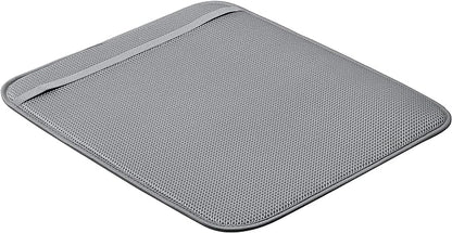 Tapis d'égouttoir - 41 x 46 cm - Gris anthracite, lot de 2 neuves