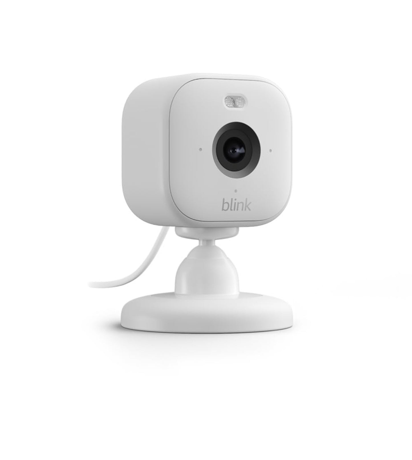 Blink Mini 2 | Caméra de surveillance connectée à prise, vidéo nocturne HD en couleur, projecteur intégré, système audio bidirectionnel, détection de mouvements, fonctionne avec Alexa | Blanc