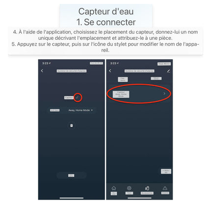 Capteur d'eau : fonctionne uniquement avec notre système de sécurité intelligent AGSHome