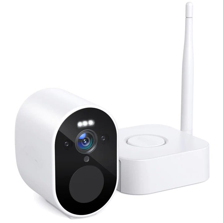 Caméra de sécurité sans fil pour l'extérieur, WiFi 1080P avec vision nocturne en couleur, audio bidirectionnel