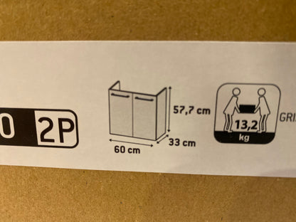 Meuble de salle de bains simple vasque 1.60 x H.58 x P.35 cm