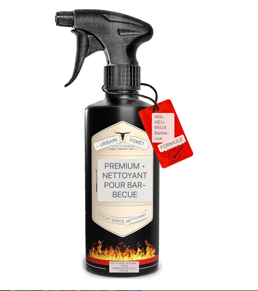 URBAN FOREST® Premium Nettoyant pour gril avec formule de puissance active 500ml contre les dépôts tenaces, la suie et la graisse | Nettoyant pour gril pour le nettoyage du gril pour barbecue à gaz Grille de gril en fonte en acier inoxydable et bien plus
