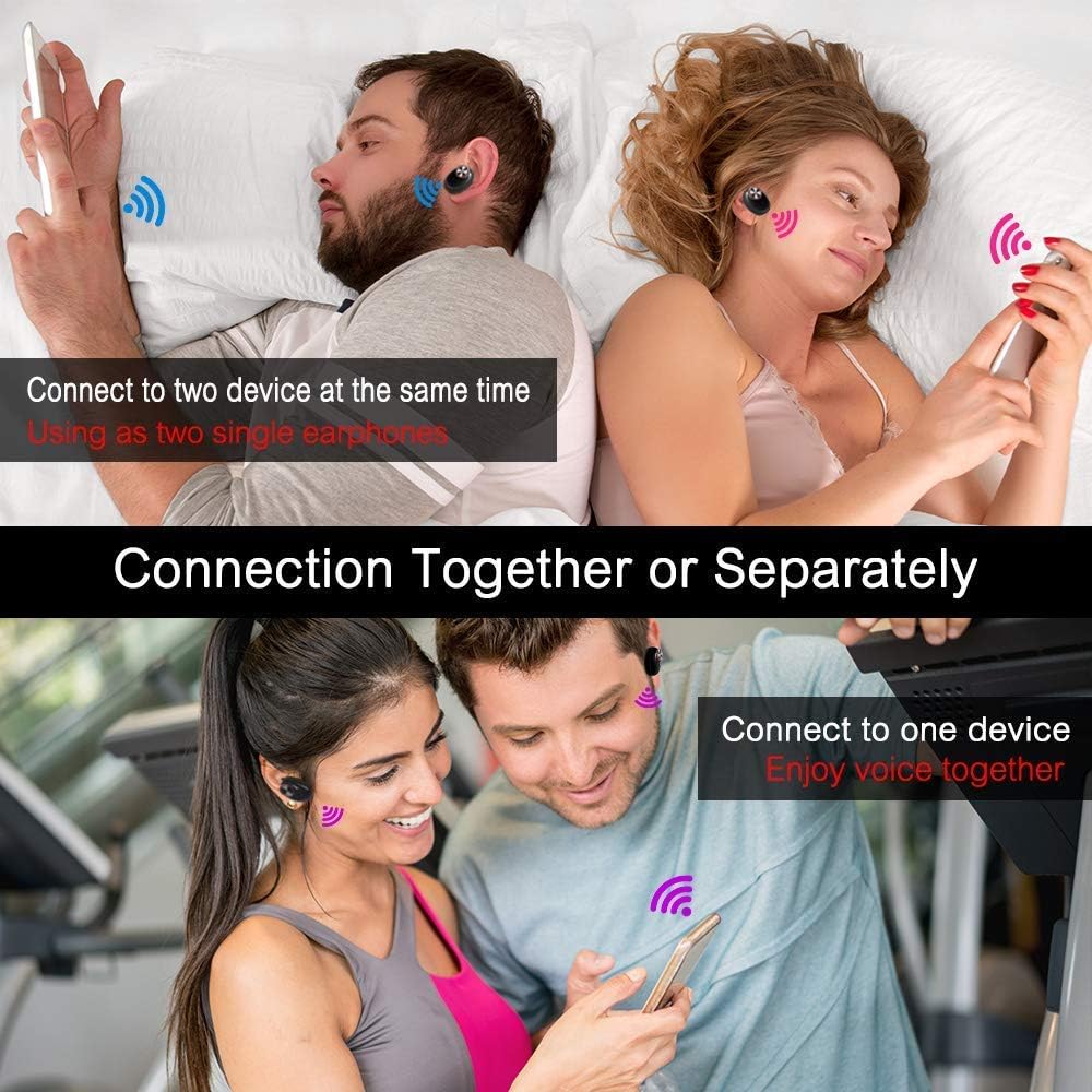 Jokeret True Écouteurs sans fil TWS 5.0 casque Bluetooth avec chargement portable portables Mini Casque avec microphone Noir
