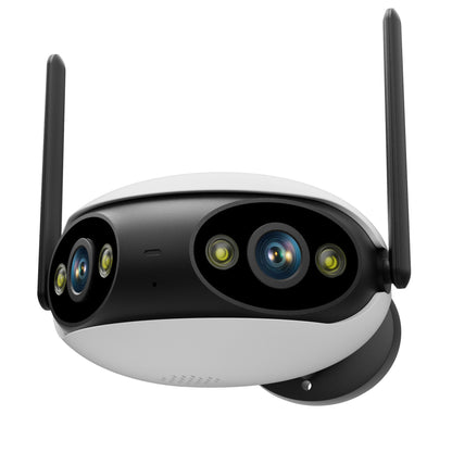 Caméra de surveillance sans fil à écran d'épissure binoculaire angle large 180°
