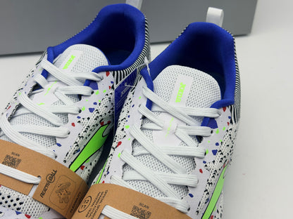 Chaussures de futsal JOMA TACTICO IN - BLANC BLEU/JAUNE FLUO