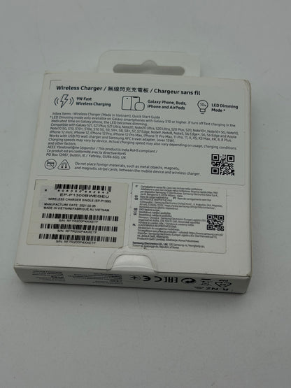 Samsung ﻿Wireless Charger Pad - Chargeur sans fil - Avec adaptateur et câble de charge - 15 Watt - Blanc