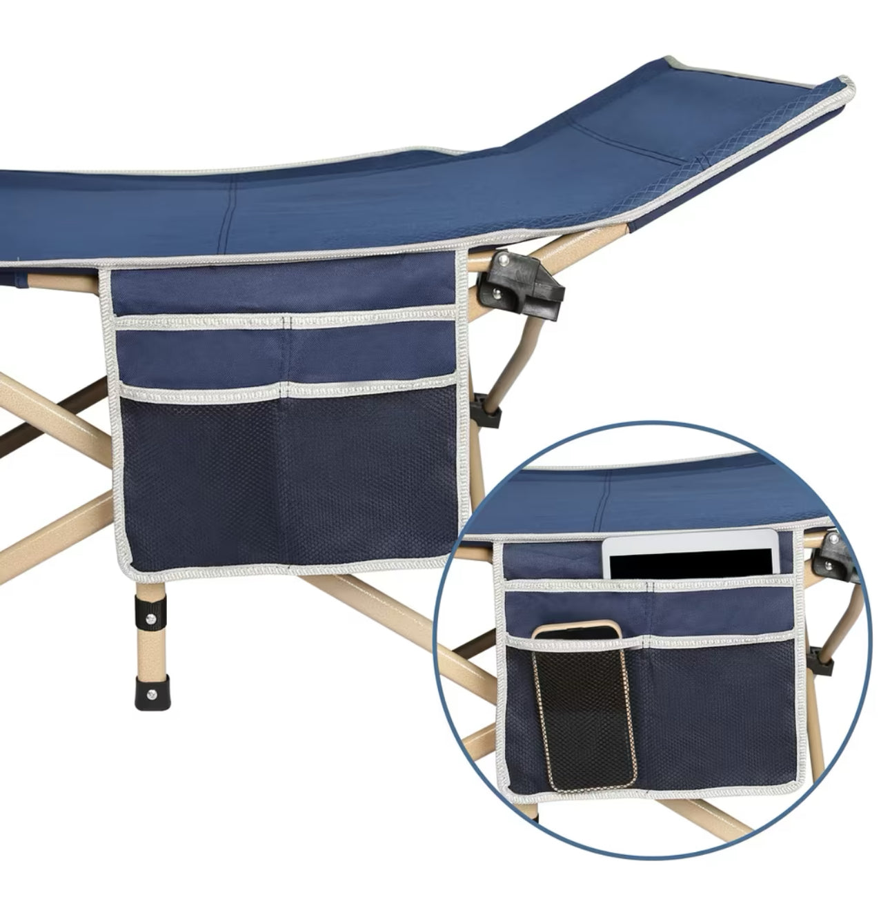 Lit De Camping Pliable, Lit D'invité, Charge Jusqu'à 300 kg, avec Sac De Transport, Poids 6 kg, neuf