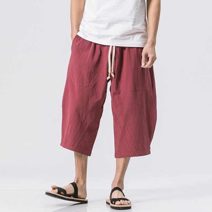 Pantalon Harem "Zen-Flow" – Style Chinois en Coton & Lin, Coupe Large & Relax