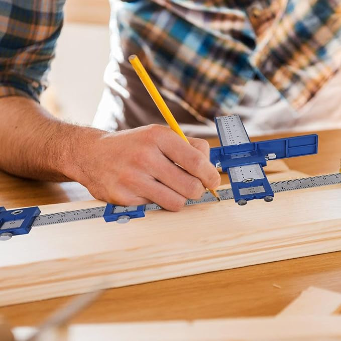 Gabarit Poignée de porte de cuisine réglable avec localisateurs de forets en métal neuf