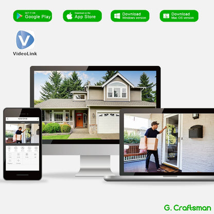 Caméra de Surveillance G.Craftsman HIR POE IP 2.8mm Dôme SONY 5MP 4K IR Vision Nocturne Sécurité CCTV H.265 Vidéo Audio étanche