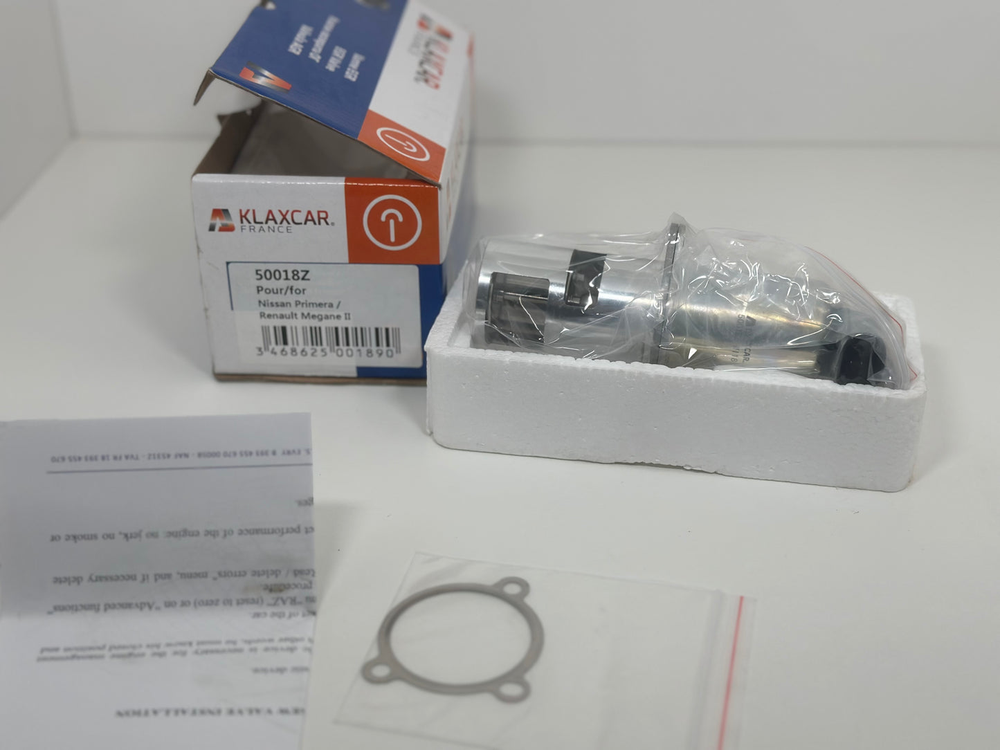 Vanne EGR 50018z
SKU : 3468625001890 Nissan Primera / Renault Megane II