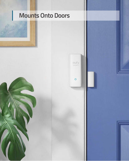 eufy Security, Capteur d'entrée eufy Security - Détecteur pour Portes et fenêtres avec Alarme, alertes sur Application Android/iOS, 2 Ans d'autonomie - Nécessite eufy HomeBase ou HomeBase E