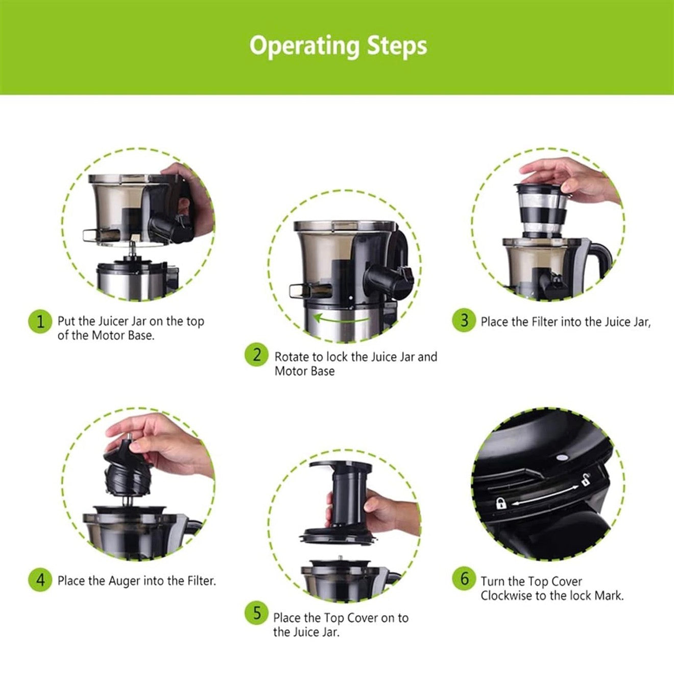 Extracteur de jus Lent pour Fruits et légumes Entiers, centrifugeuse Lente Verticale, Fonction Inverse, Moteur Silencieux, extracteur de jus Frais et sain, Facile à Nettoyer