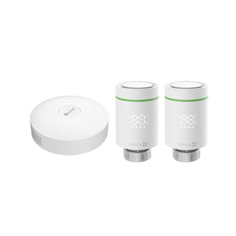 EZVIZ T55 KIT Vannes Thermostatiques Intelligentes WiFi, kit de 2 Thermostats de Radiateur avec A3, Contrôle de Chauffage Econome en Energie, Installation DIY, Domotique