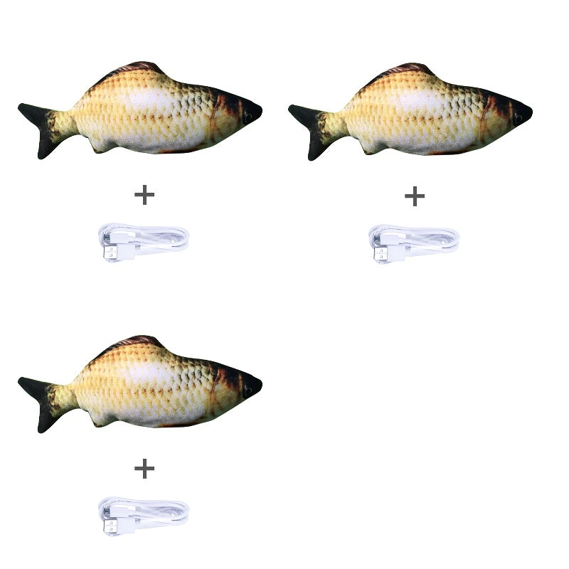 Poisson Interactif "Real-Flop" – Jouet Électrique Sautillant & Rechargeable USB